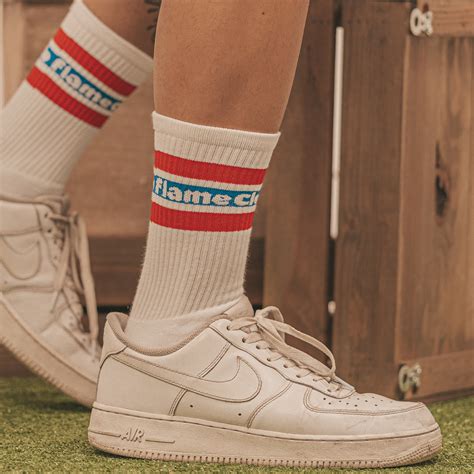 Flame Socks White – Flameclo