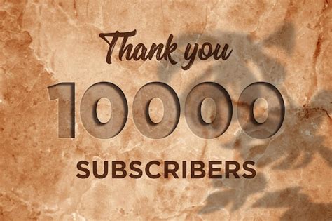 Premium Photo | 10000 subscribers celebration greeting banner with ...