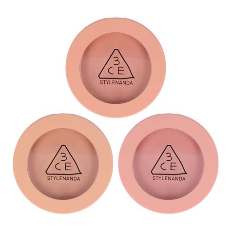 3CE Mood Recipe Face Blush (Nude Peach, Mono Pink, Rose Beige) 5.5g ...