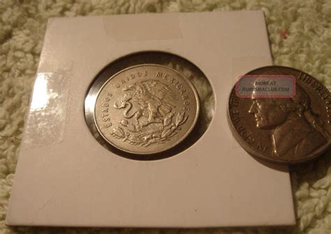 1950 Mexico 25 Centavo Silver Coin