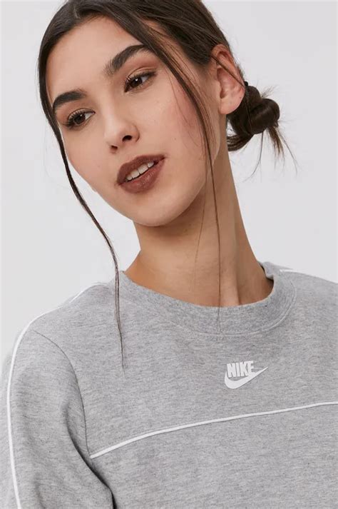 Кофта Nike Sportswear женская цвет серый гладкая | ANSWEAR.ua
