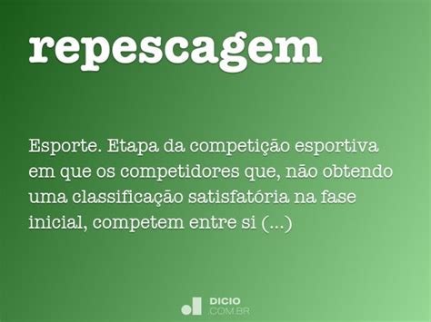 O Que Significa Repescagem