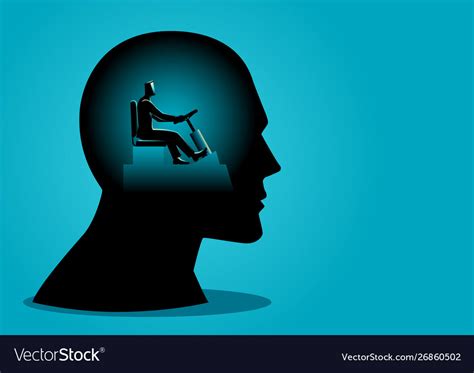 human head  controlled  businessman vector image