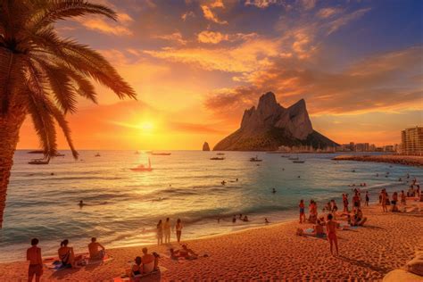 Beautiful sunset at the beach in Rio de Janeiro, Brazil, Picturesque