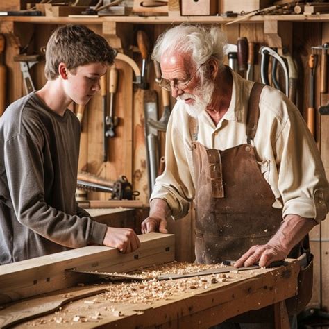 crafting wooden piece photo craftsmanship woodworking elderly