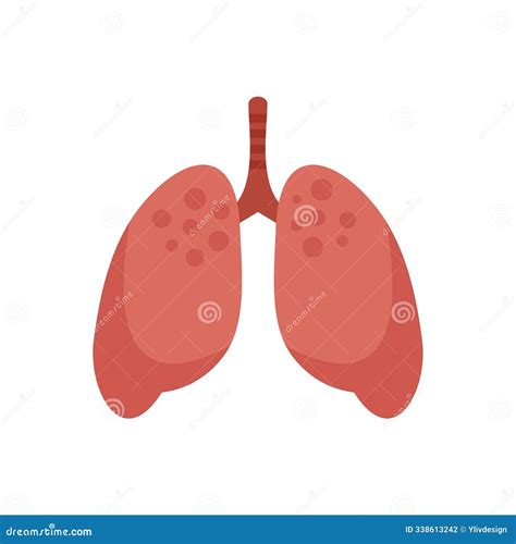 Pneumonia Symptoms Infographic Illustration. Cough And Pain Cartoon