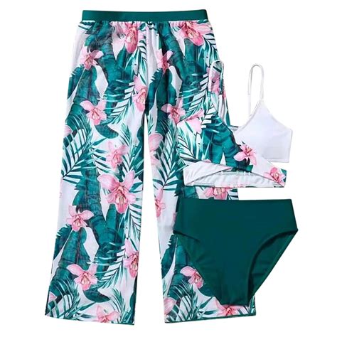 Teen Bikinis for Girls 14-16 V-Neck Floral Print Cute Bikini Swimwear