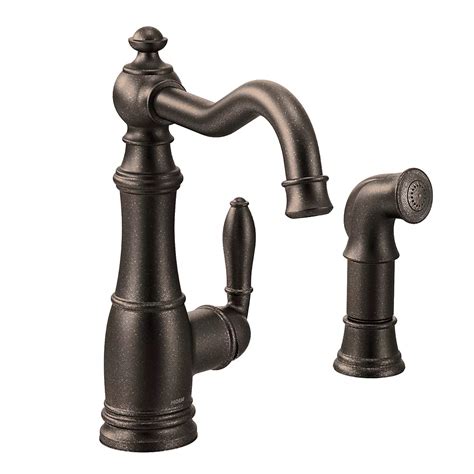 MOEN Weymouth Single-Handle Standard Kitchen Faucet with Side Sprayer ...