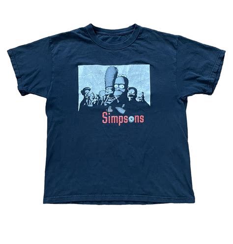 Vtg 2001 The Simpsons Sopranos Parody Shirt Size L Bl… - Gem
