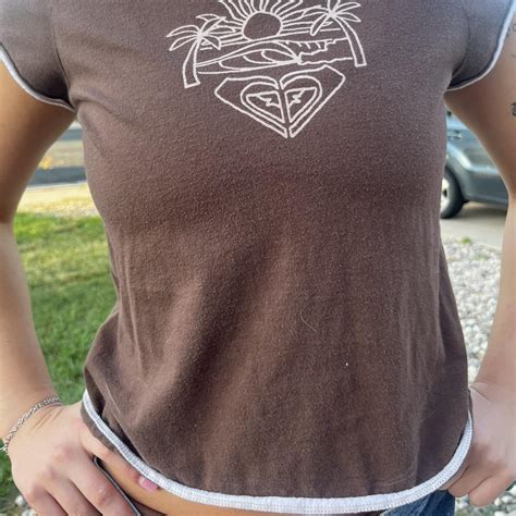 Large vintage roxy tee - Depop