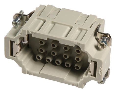 harting rectangular han insert plug  position crimp