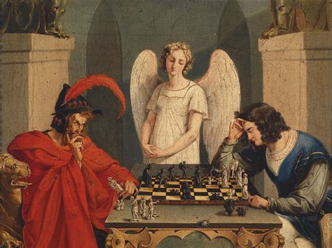 The Devil's Checkmate - The Devil's Checkmate by Friedrich Moritz Vinatge Poster 30x40cm Art P ...