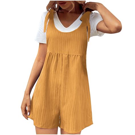Summer Savings!RbCulf Texture Jumpsuits for Women 2024 Summer Short