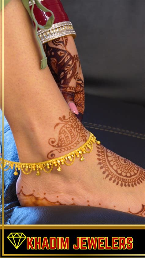 gold anklet designs  wedding