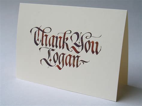 Calligraphy Thank You Cards on Behance