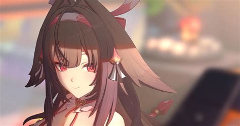 ye shunguang embereyed brown hair zenless zone  hd wallpaper