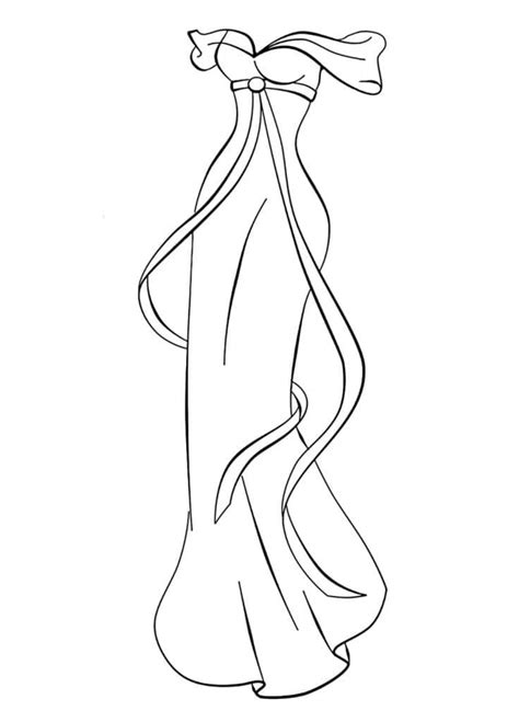 coloriage longue robe telecharger  imprimer gratuit sur