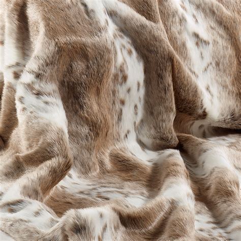 Tan Lynx Faux Fur Fabric - Luxury Faux Fur - Fabric Online