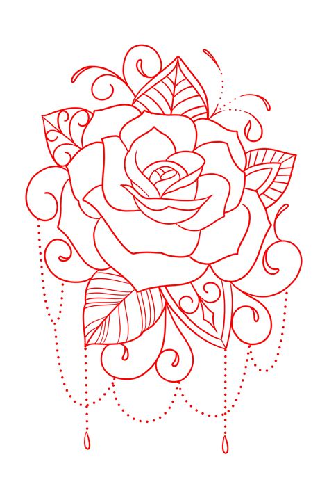 Printable Thigh Tattoo Stencil