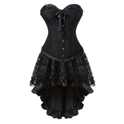 Ichuanyi Winter Mesh Punk Skirt Cosplay Womens Gothic Corsets Corset