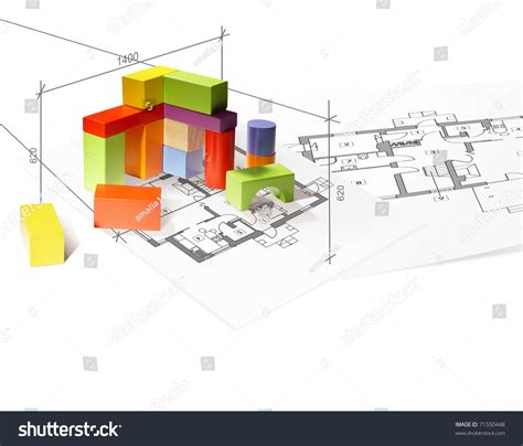 Architecture Model House From Building Blocks Stock Photo 71550448 : Shutterstock