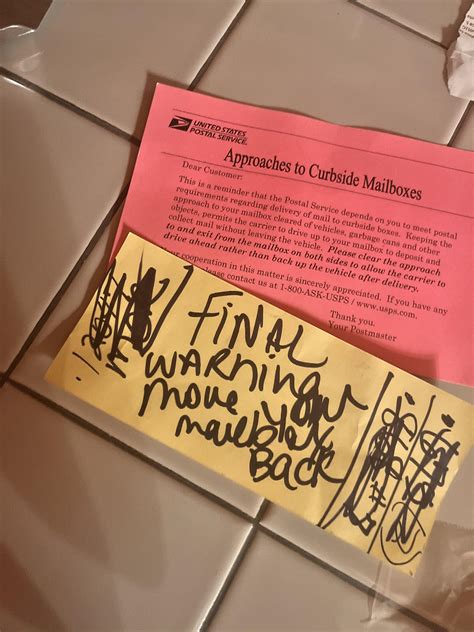 Carrier requesting we move our mailbox? : r/USPS