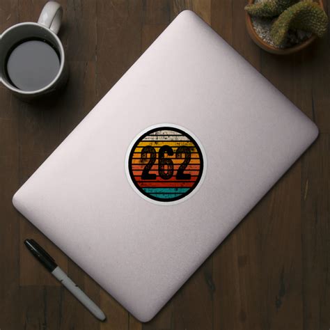 Distressed Vintage Sunset 262 Area Code - 262 Area Code - Sticker ...