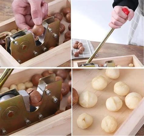 Ручная ореховая орехокол Macadamia машина для изготовления крекеров ...