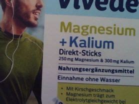 Elkos Vivede, Magnesium+Kalium Direkt-Sticks, Kirsche Kalorien ...