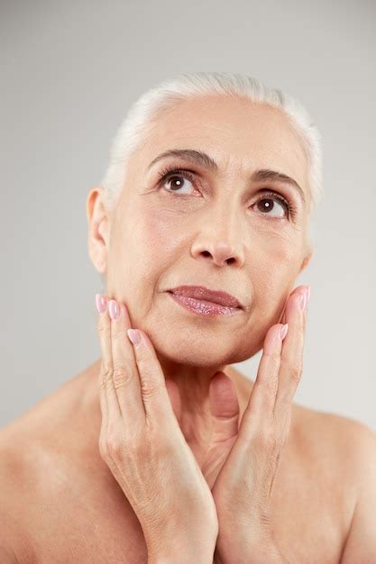 Free Photo | Beauty portrait of an attractive naked elderly woman