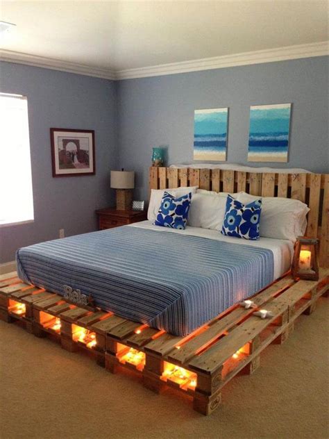 42 DIY Recycled Pallet Bed Frame Designs - 101 Pallet Ideas