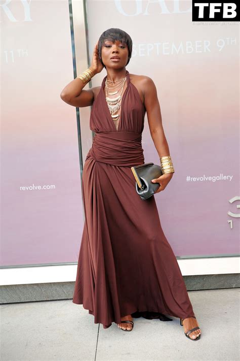 Braless Melinda Melrose Attends Revolve Pop-Up During New York Fashion