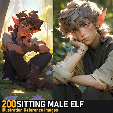 ArtStation - Sitting Male Elf VOL.27|4K Reference Images