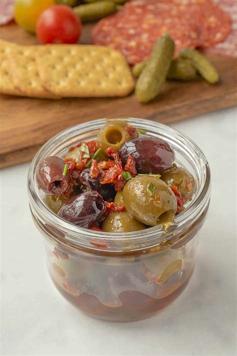 Rosemary Sun-Dried Tomato Olives - Culinary Ginger