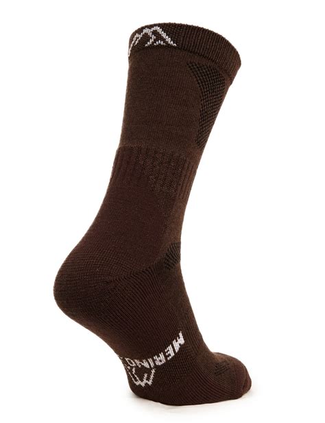 Durable 100% Merino Wool Brown Socks for Tourism & Outdoor Sports ...