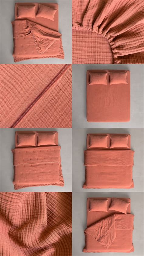 Постельное белье из муслина PARAPETE, цвет глиняный