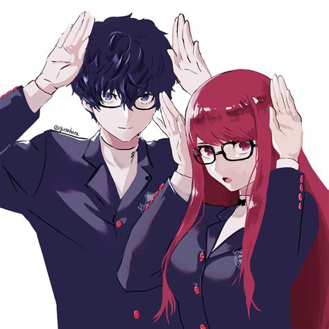 amamiya ren and yoshizawa sumire (persona and 2 more) drawn by