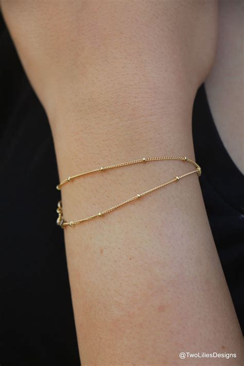 dainty gold bracelet  gold filled bracelet simple gold bracelet