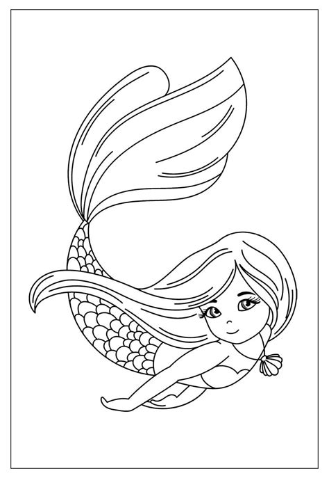 Desenhos de Sereia para Colorir e Pintar - Tudo Para Colorir