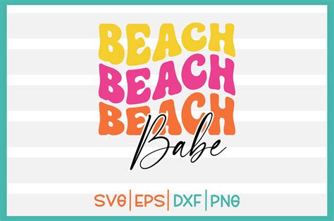Beach Babe Retro Svg Design Graphic by SVG KING · Creative Fabrica