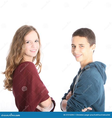 Irmão E Irmã Adolescentes Novos Foto de Stock - Imagem de fêmea