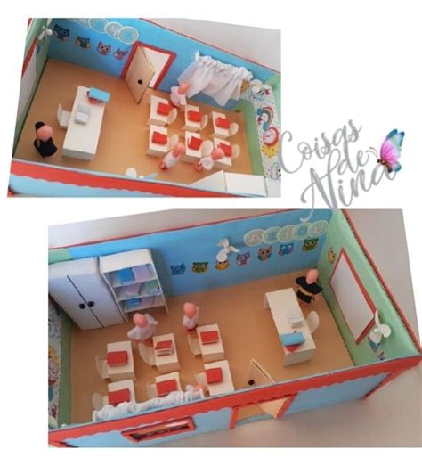 Maquete De Sala De Aula Em Caixa De Sapato - Trabalho Pedagógico Sala de aula em uma caixinha de sapato ...