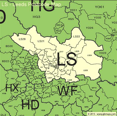 Leeds Postcode Area and District Maps in Editable Format