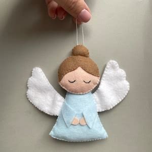 Angel Ornament PDF Pattern Felt Ornament Christmas Angel Funny Pattern ...