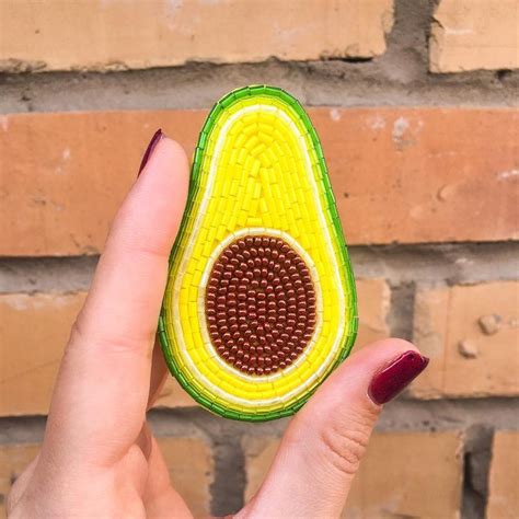 Брошь "Авокадо" 🥑🥑🥑🥑🥑🥑🥑🥑🥑 Стоимость 1000₽ + доставка Размер 5*3 см ...