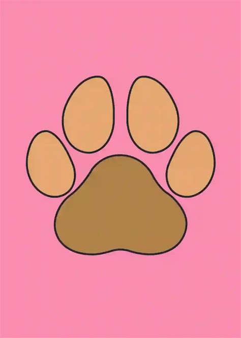how to draw a dog print
