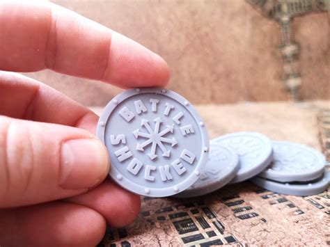 STL file Battle-shock tokens - chaos assortment 🌬️・3D printer design to