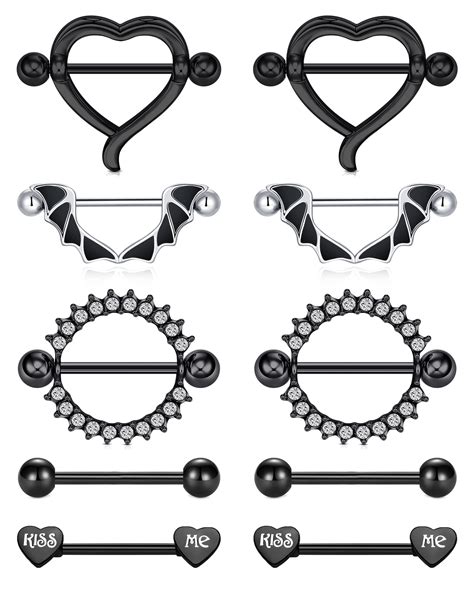 Briana Williams Nipple Rings for Women Nipple Piercing Jewelry 14G