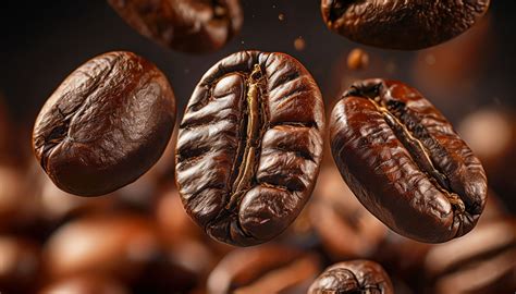 close  photography  roasted coffee beans  gray background mockup