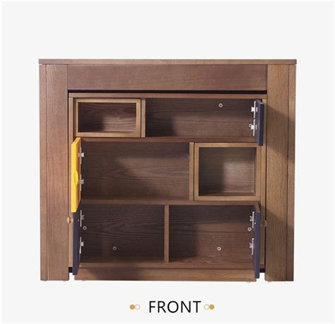 2021 New Design Space Saving Expandable Dining Table with Storage Cabi ...